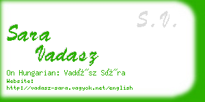 sara vadasz business card